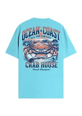 Short Sleeve Coastal Crab Graphic T-Shirt