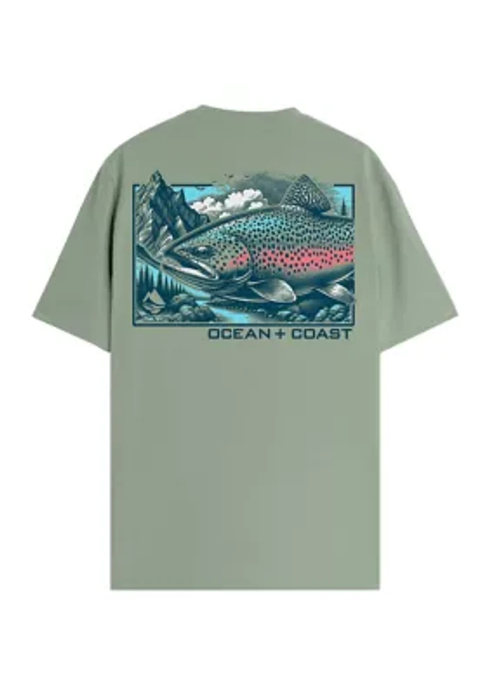 Short Sleeve Mountain Trout Graphic T-Shirt