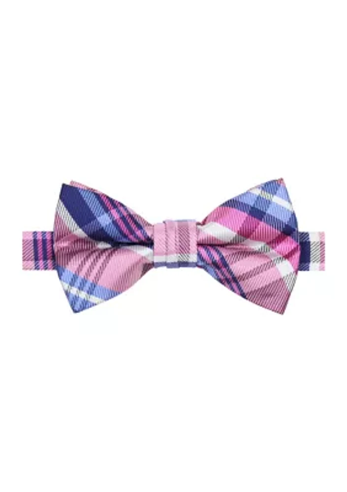 Plaid Pre-Tied Bowtie