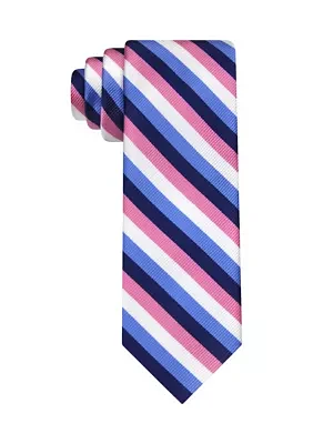 White Ground Striped Tie