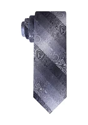 Stripe Shaded Paisley Tie