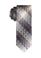 Geometric Tie with White Dots