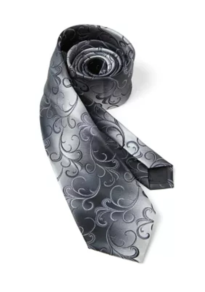 Big & Tall Shaded Swirl Tie