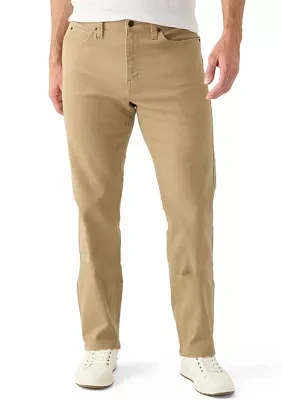 Khaki Straight Leg Pants