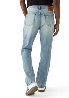 Medium Wash Destroy Straight Jeans