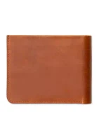 Leather Debossed Logo Bifold Wallet