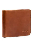 Leather Debossed Logo Bifold Wallet