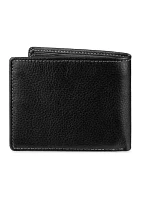 Leather Passcase Ornament Logo Wallet