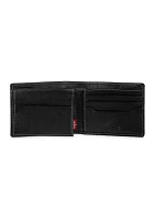 Leather Passcase Ornament Logo Wallet