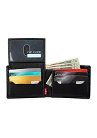 Leather Passcase Ornament Logo Wallet