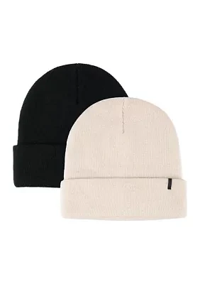 Cuffed Beanie Hats - 2 Pack