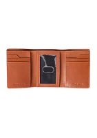 RFID Leather Trifold Wallet