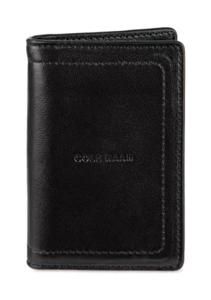 Leather Duofold Wallet with Interior Metal Ejector Card Case