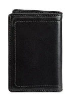 Leather Duofold Wallet with Interior Metal Ejector Card Case