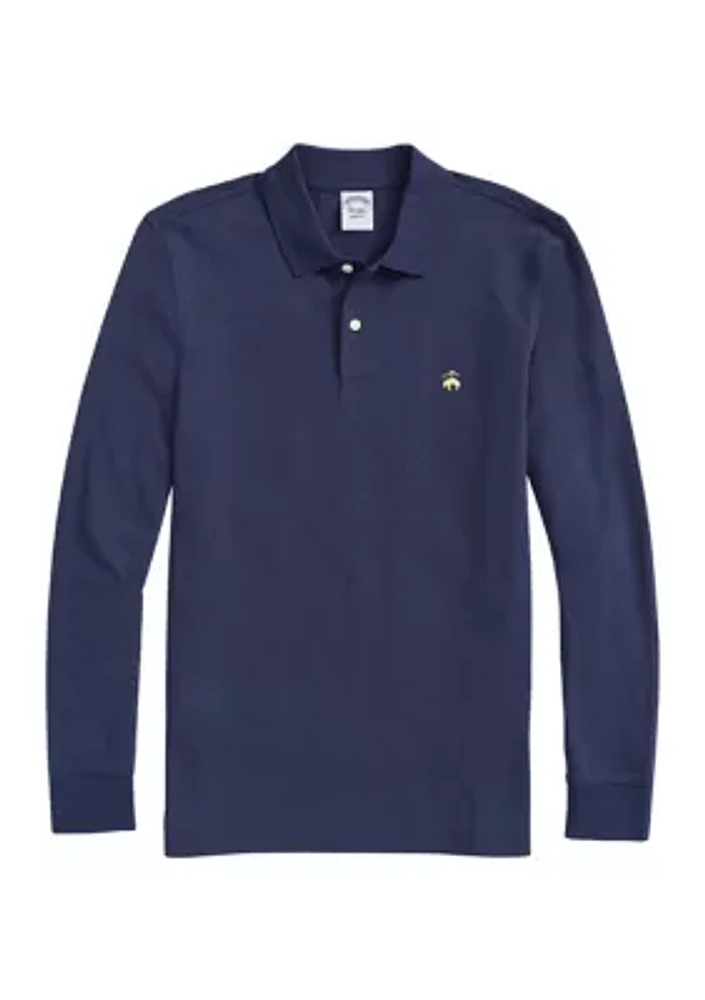 Men's Golden Fleece® Slim Fit Stretch Supima® Long Sleeve Polo Shirt