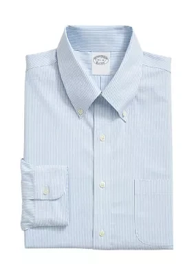 Men's Stretch Supima® Cotton Non Iron Pinpoint Button Down Collar Dress Shirt