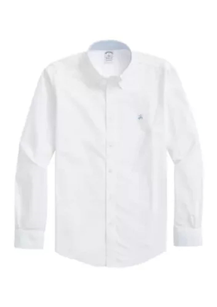 Men's Stretch Non-Iron Oxford Button-Down Collar Sport Shirt