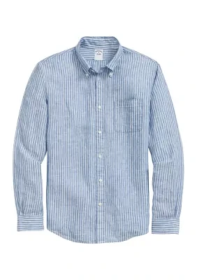 Irish Linen Striped Sport Shirt