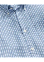 Irish Linen Striped Sport Shirt