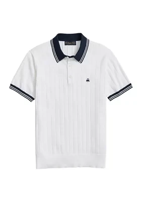 Vintage-Inspired Tennis Polo Shirt Supima Cotton