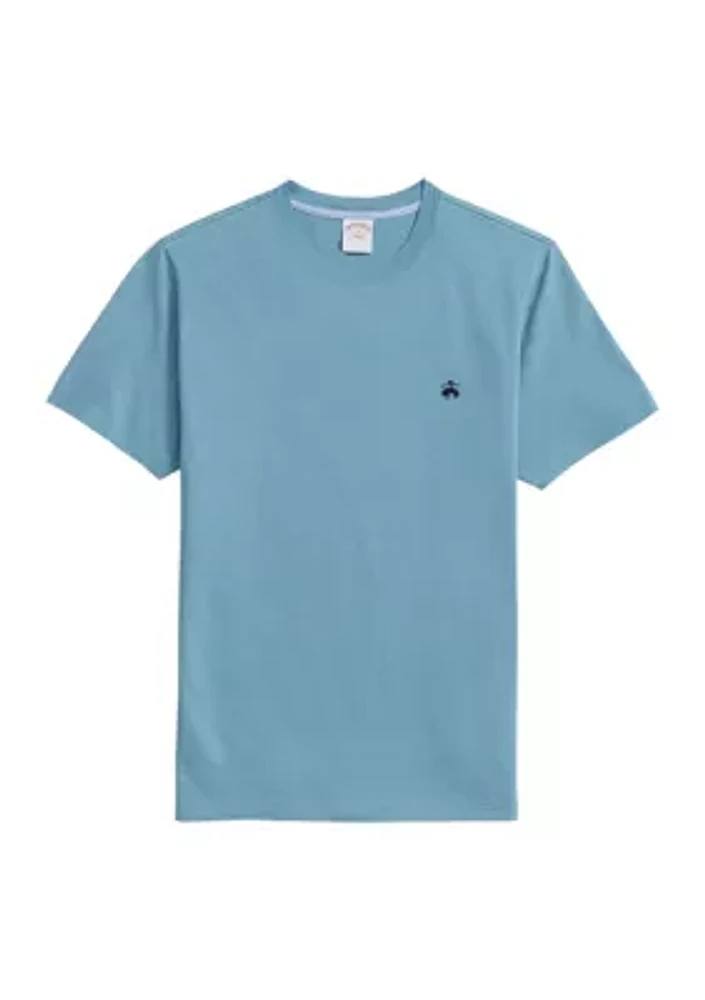 Washed Supima Cotton Logo Crew Neck T-Shirt