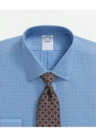 Stretch Supima® Cotton Non-Iron Royal Oxford Ainsley Collar, Windowpane Dress Shirt