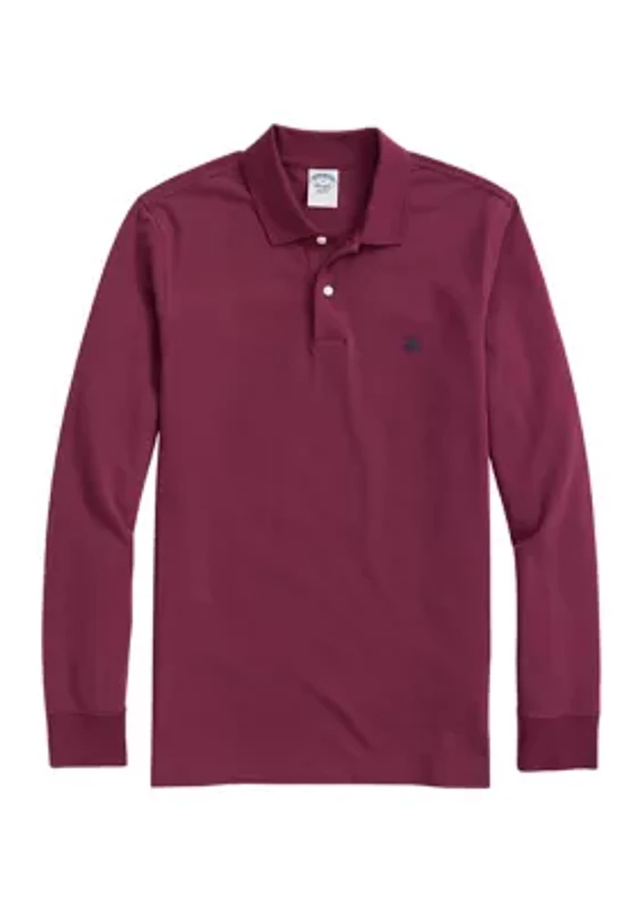 Golden Fleece Stretch Supima Long Sleeve Polo Shirt