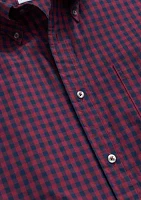 Men's Sport Long Sleeve Gingham Printed Shirt