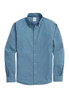 Long Sleeve Gingham Dress Shirt