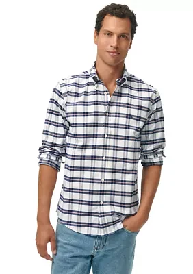 Men's Plaid Printed Button Down Shirt