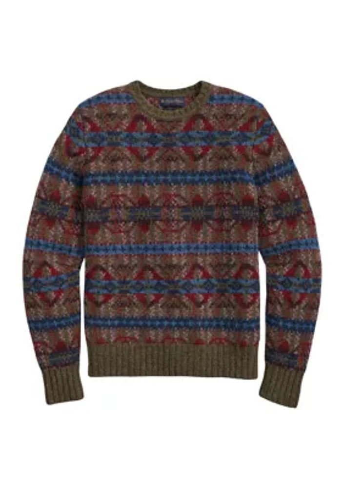 Wool Sweater Fair Isle Jacquard