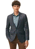 Men's Classic Fit Checked Sport Coat Merino Wool