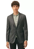 Men's Classic Fit Gingham Sport Coat Merino Wool