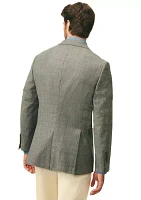 Men's Classic Fit Overcheck Sport Coat Flannel Merino Wool