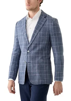 Classic Fit Linen Silk Cotton Check 1818 Sportcoat