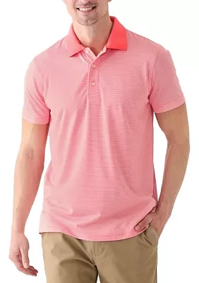 Men's Knit Performance Micro Stripe Polo Shirt