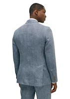 Classic Fit Herringbone Linen Suit Jacket