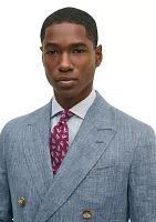 Classic Fit Herringbone Linen Suit Jacket