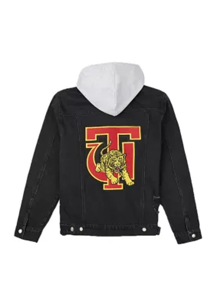 NCAA Tuskegee Golden Tigers Hooded Denim Jacket