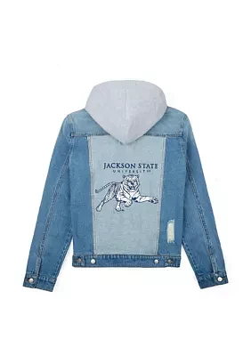 NCAA Jackson State Tigers Hooded Denim Jacket