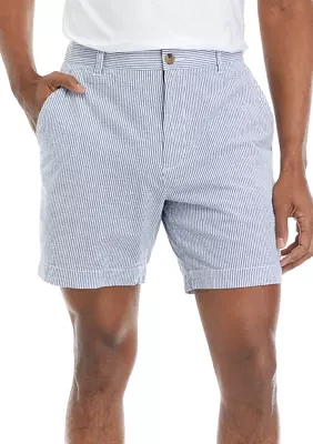 7'' Striped Seersucker Shorts