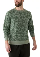 Printed Fleece Crew Neck Sweatshirt