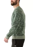 Printed Fleece Crew Neck Sweatshirt