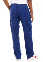 Solid Fleece Cargo Pants