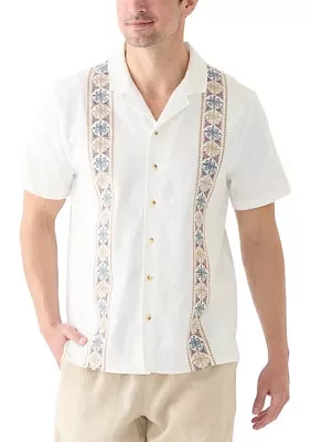 Embroidered Camp Shirt