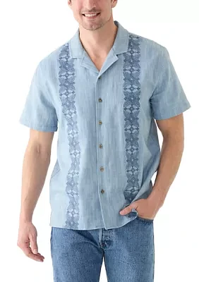 Men's Embroidered Camp Shirt