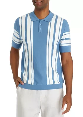 Men's Striped Cotton Polo Shirt