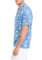 Men's Short Sleeve Floral Camp Shirt