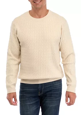 Men's Textured Pullover Sweater