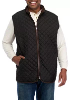 Big & Tall Zip Front Quilted Vest